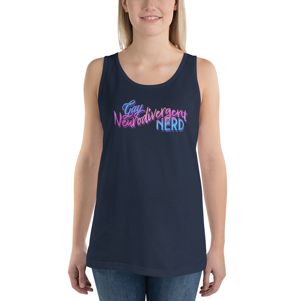 "Gay Neurodivergent Nerd" unisex Fit Tank Top