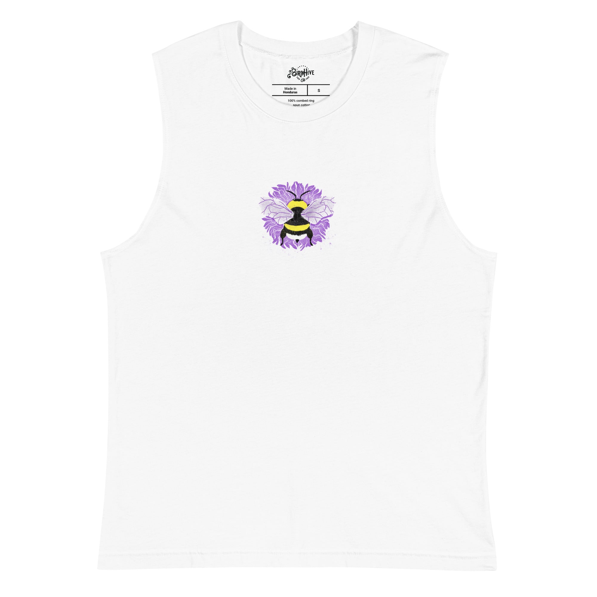 "EnBEE" in pride colors on white Sleeveless Shirt