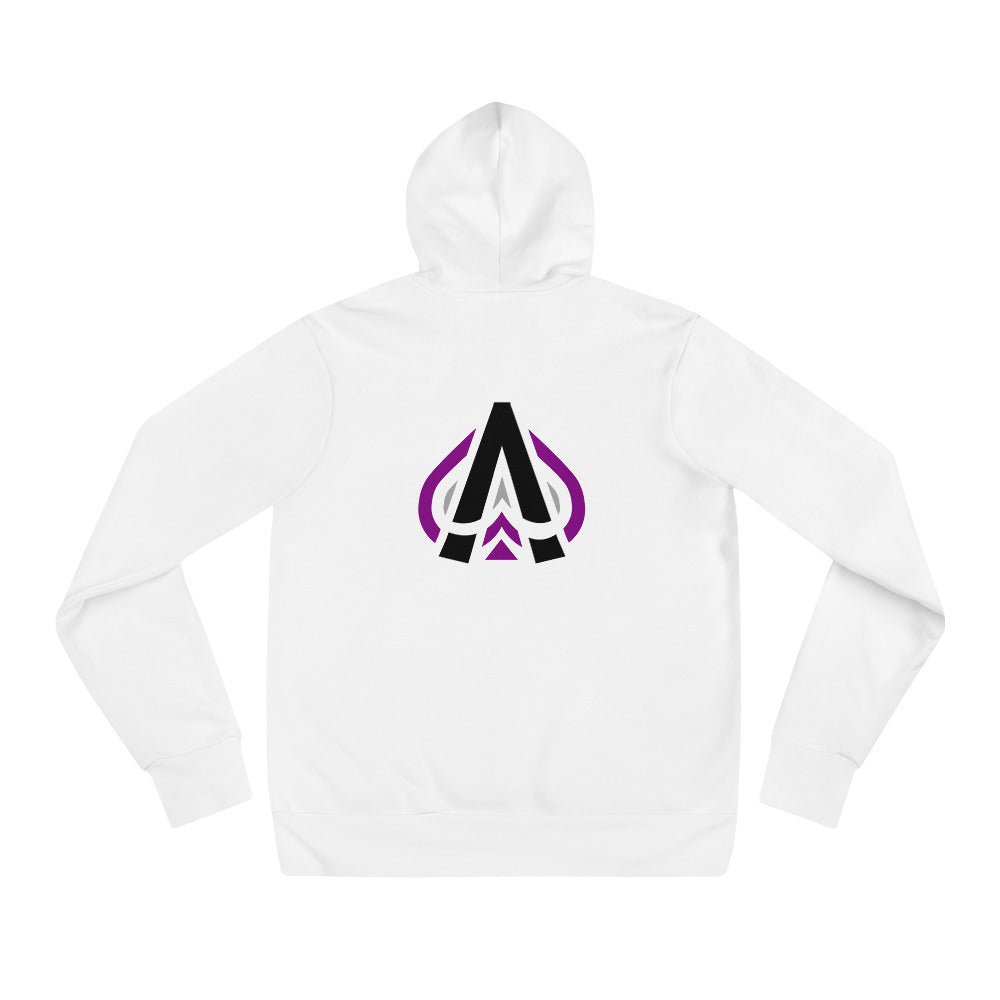 "Ace of Spades" in White Unisex hoodie