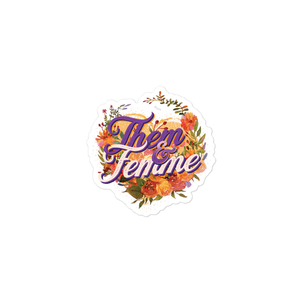 Them and Femme Bubble-free stickers