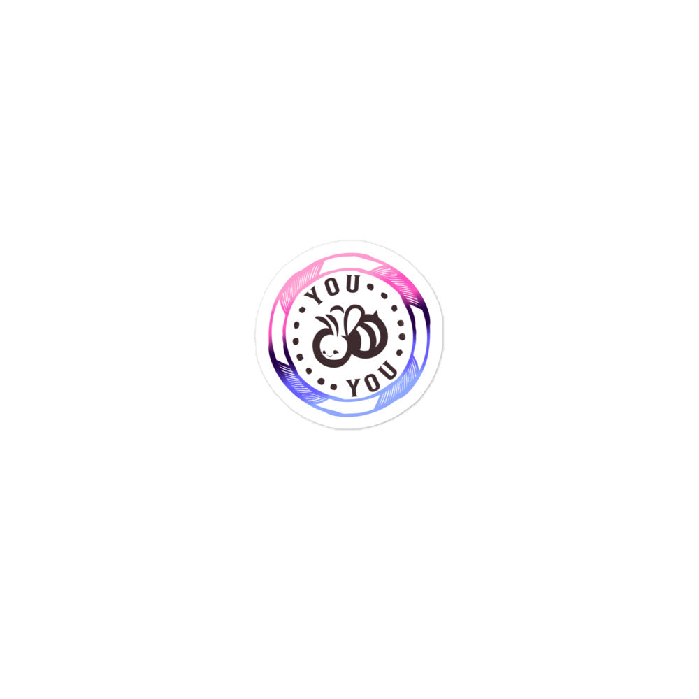 "You 'BEE' You Omni PRIDE flag" Bubble-free stickers