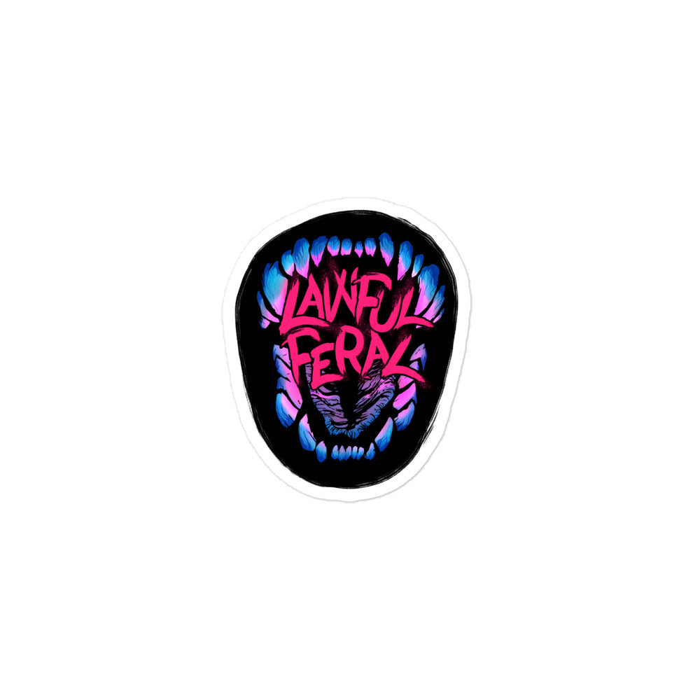 “Lawful Feral” Bubble-free stickers