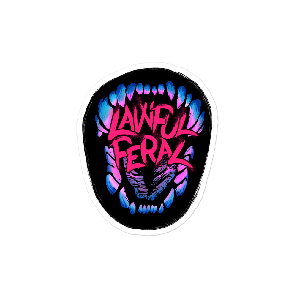 “Lawful Feral” Bubble-free stickers