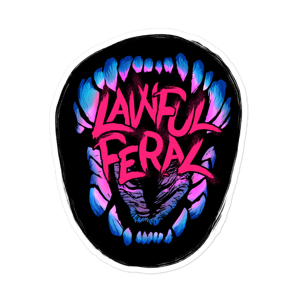 “Lawful Feral” Bubble-free stickers