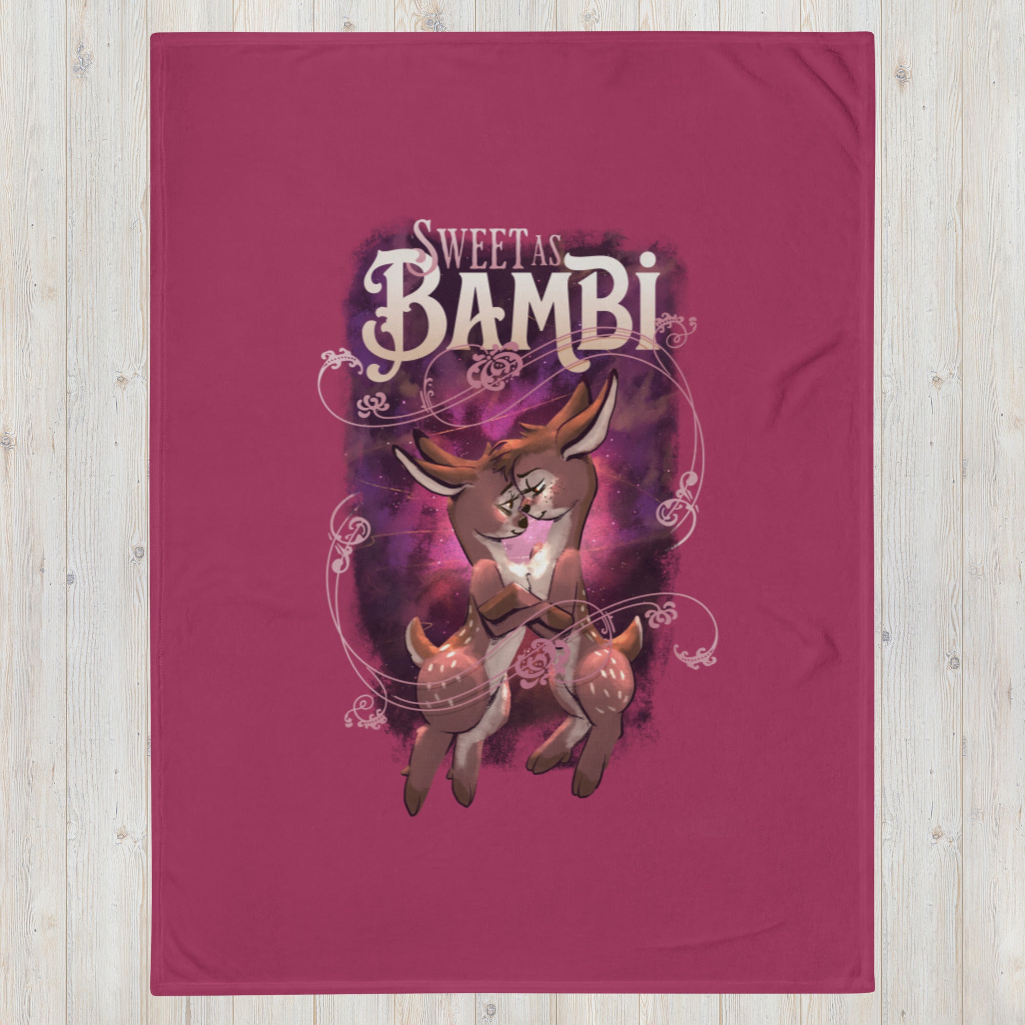 "Sweet as Bambi" Bambi lesbian flag Throw Blanket