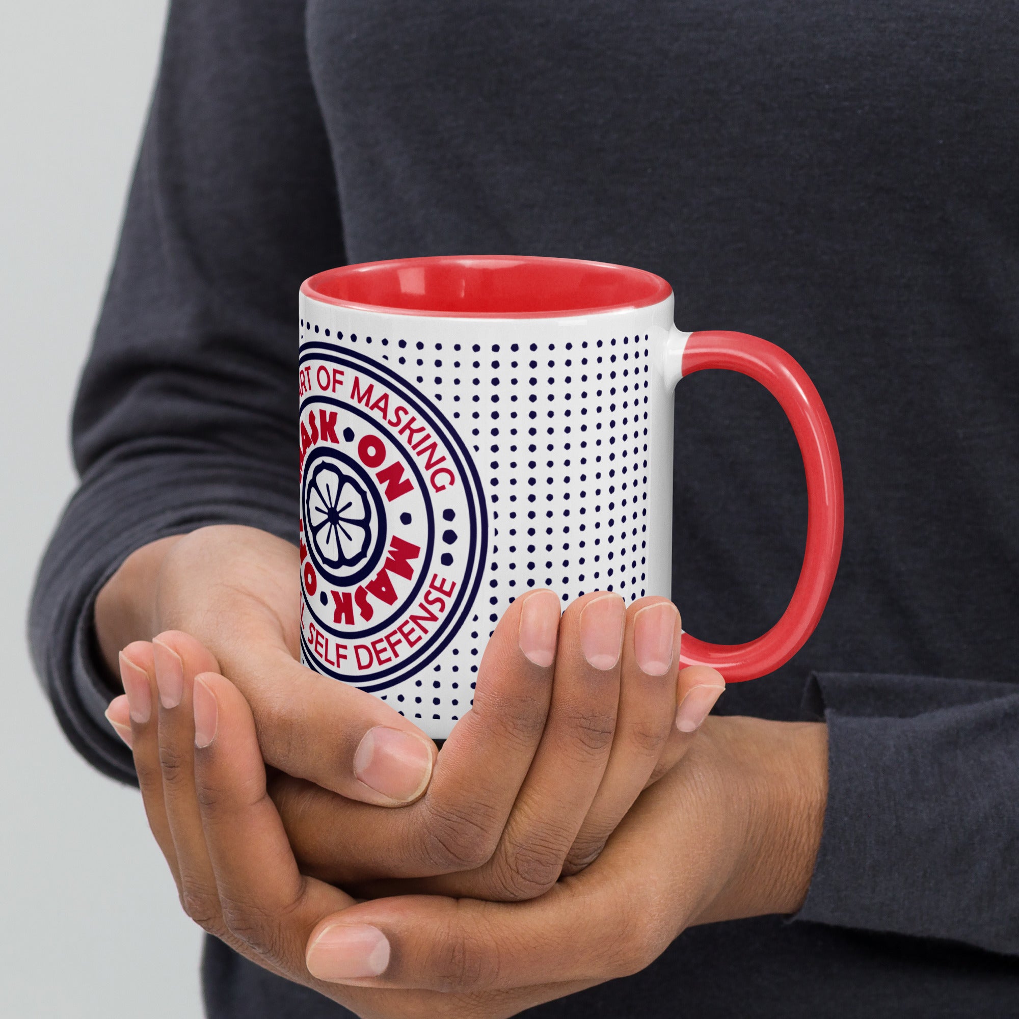 “Mask ON Mask OFF” Mug with Color Inside