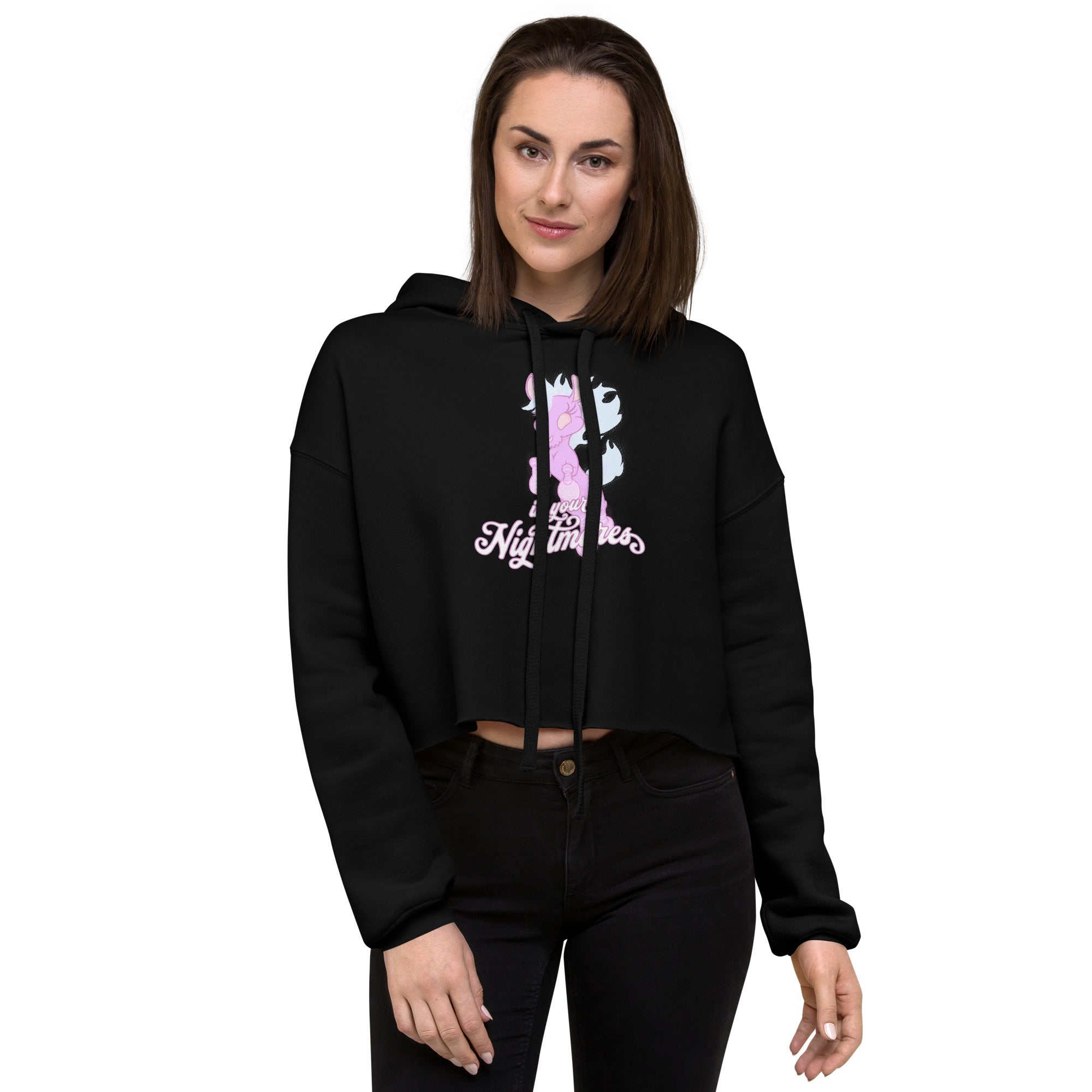 "In Your Nightmares" Crop Hoodie