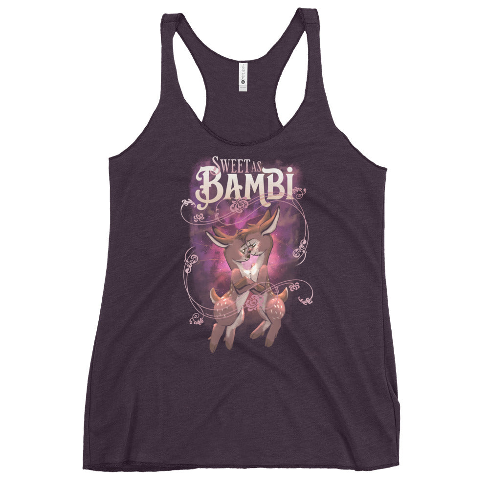 "Sweet as Bambi" Bambi lesbian flag fem Racerback Tank