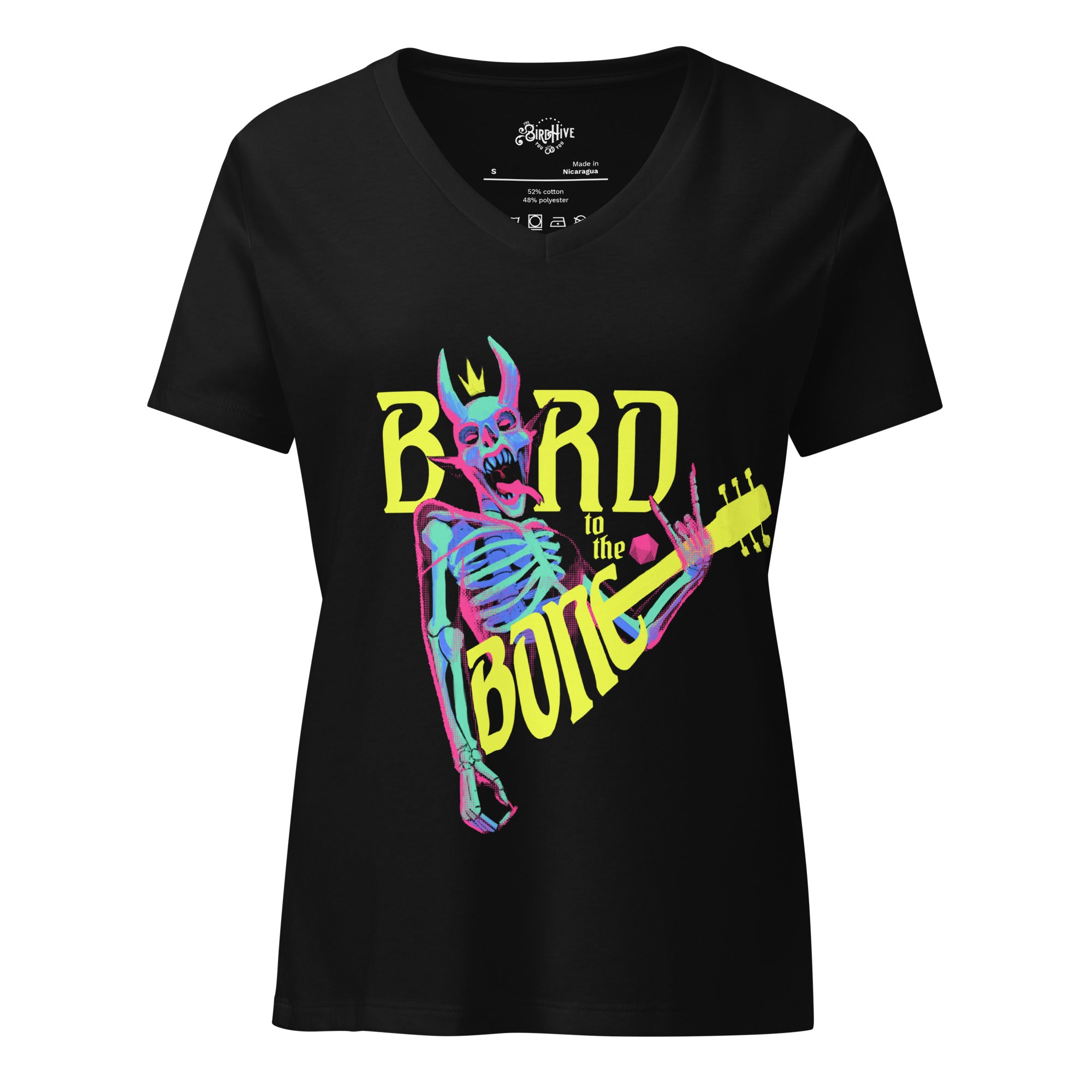 "Bard to the Bone" Pulp Color Fem relaxed v-neck t-shirt