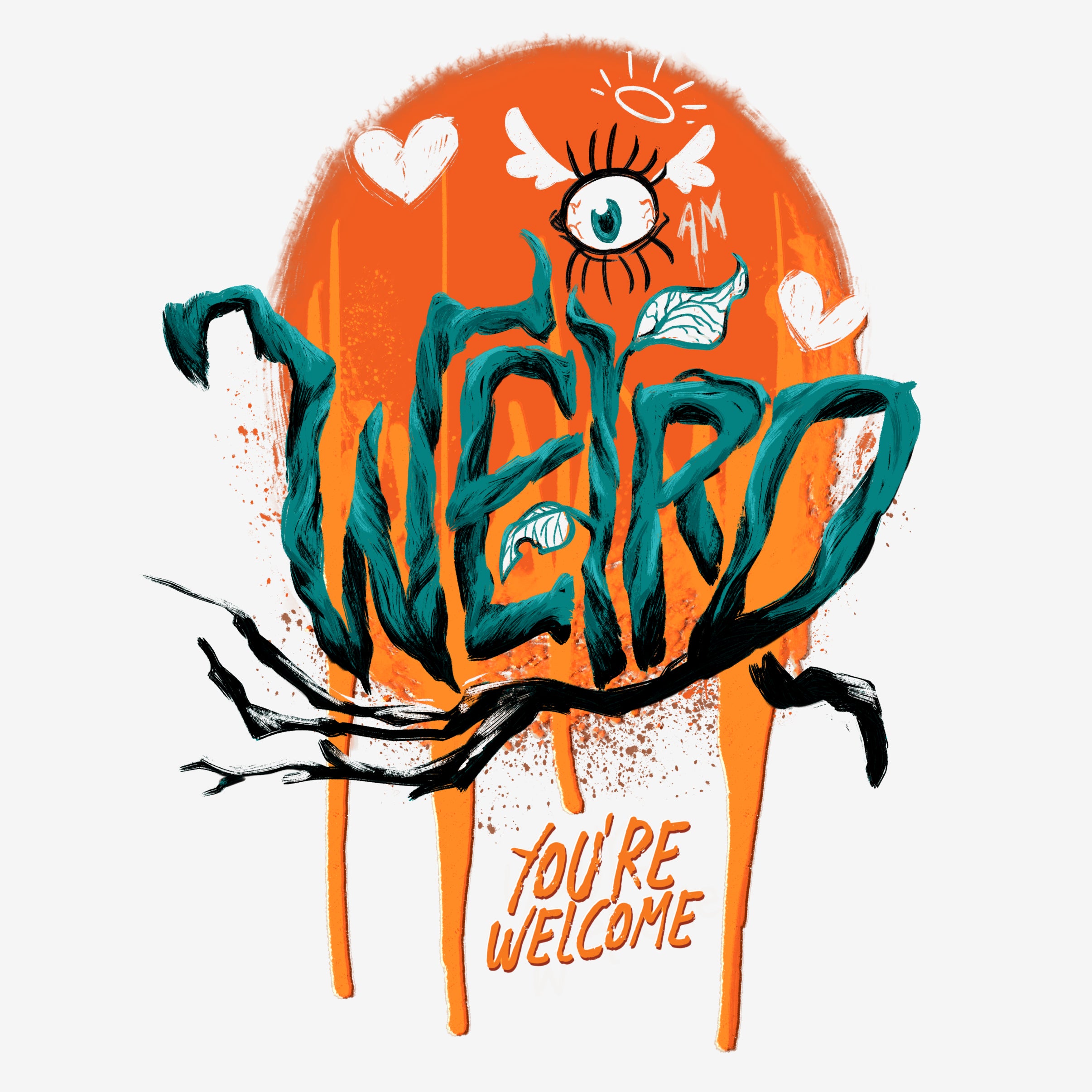 "I'm Weird, You're Welcome" Bubble-free stickers