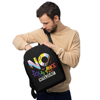 "No Tolerance for the Intolerant" Minimalist Backpack