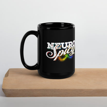 "Neuro-Spicy" on Black Glossy Mug