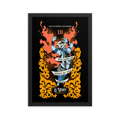 "La Morte, Dark Roast Tarot Coffee " Framed poster