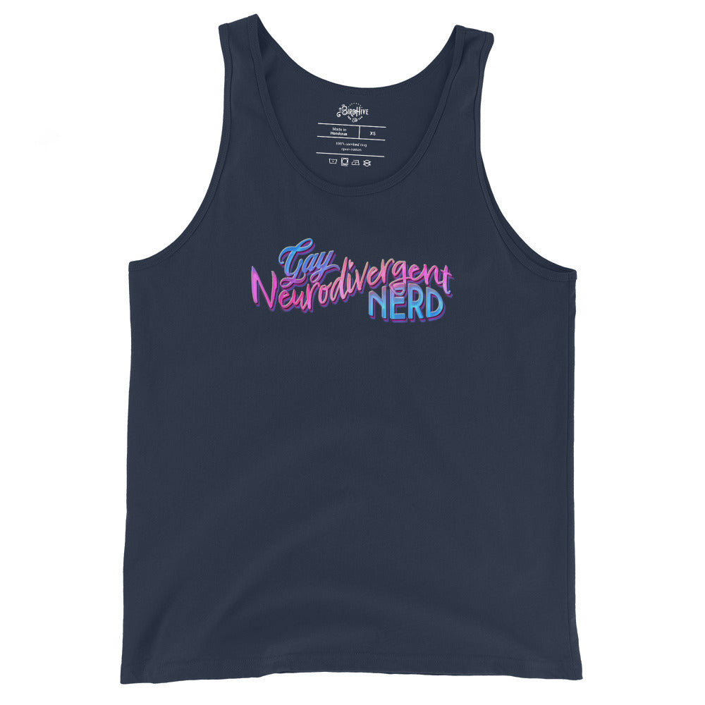 "Gay Neurodivergent Nerd" unisex Fit Tank Top