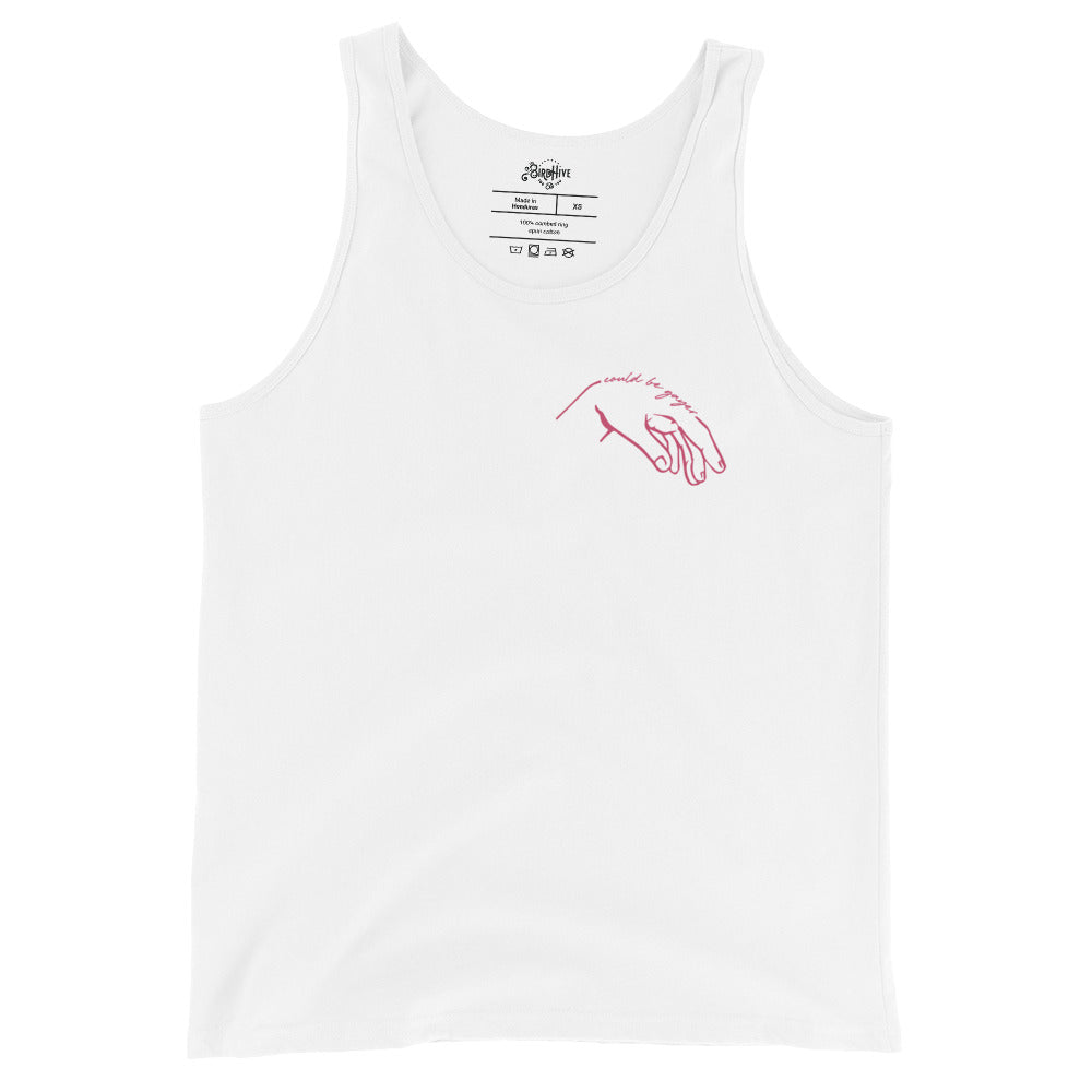 "could be gayer" Unisex Tank Top