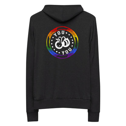 "You 'BEE' You" pride colors Unisex zip hoodie