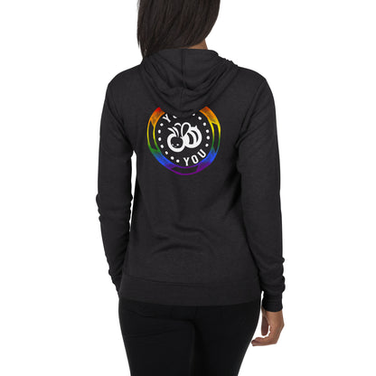 "You 'BEE' You" pride colors Unisex zip hoodie