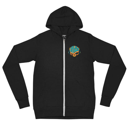 "Skull Hermit" Light Unisex zip hoodie