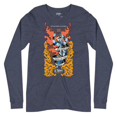 "La Morte, Dark Roast Tarot Coffee" Unisex Long Sleeve Tee