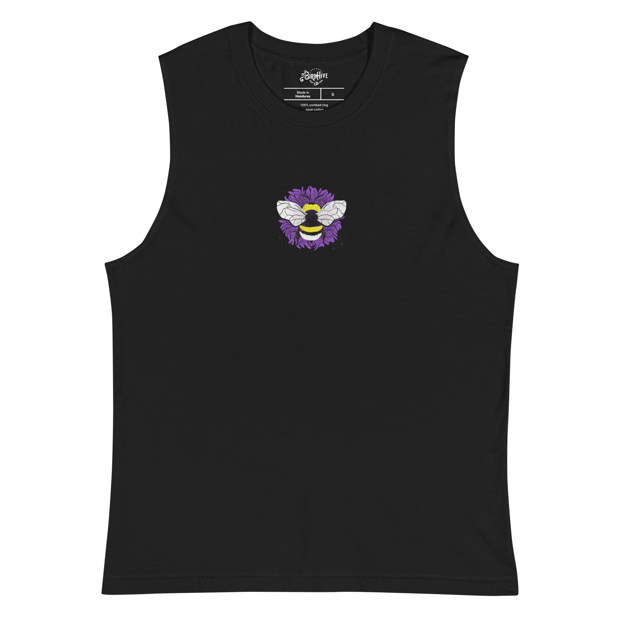 "EnBEE" in pride colors on black Sleeveless Shirt