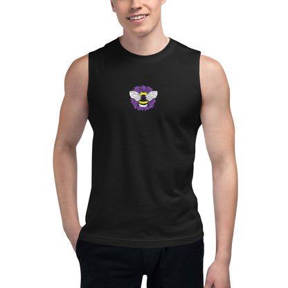 "EnBEE" in pride colors on black Sleeveless Shirt