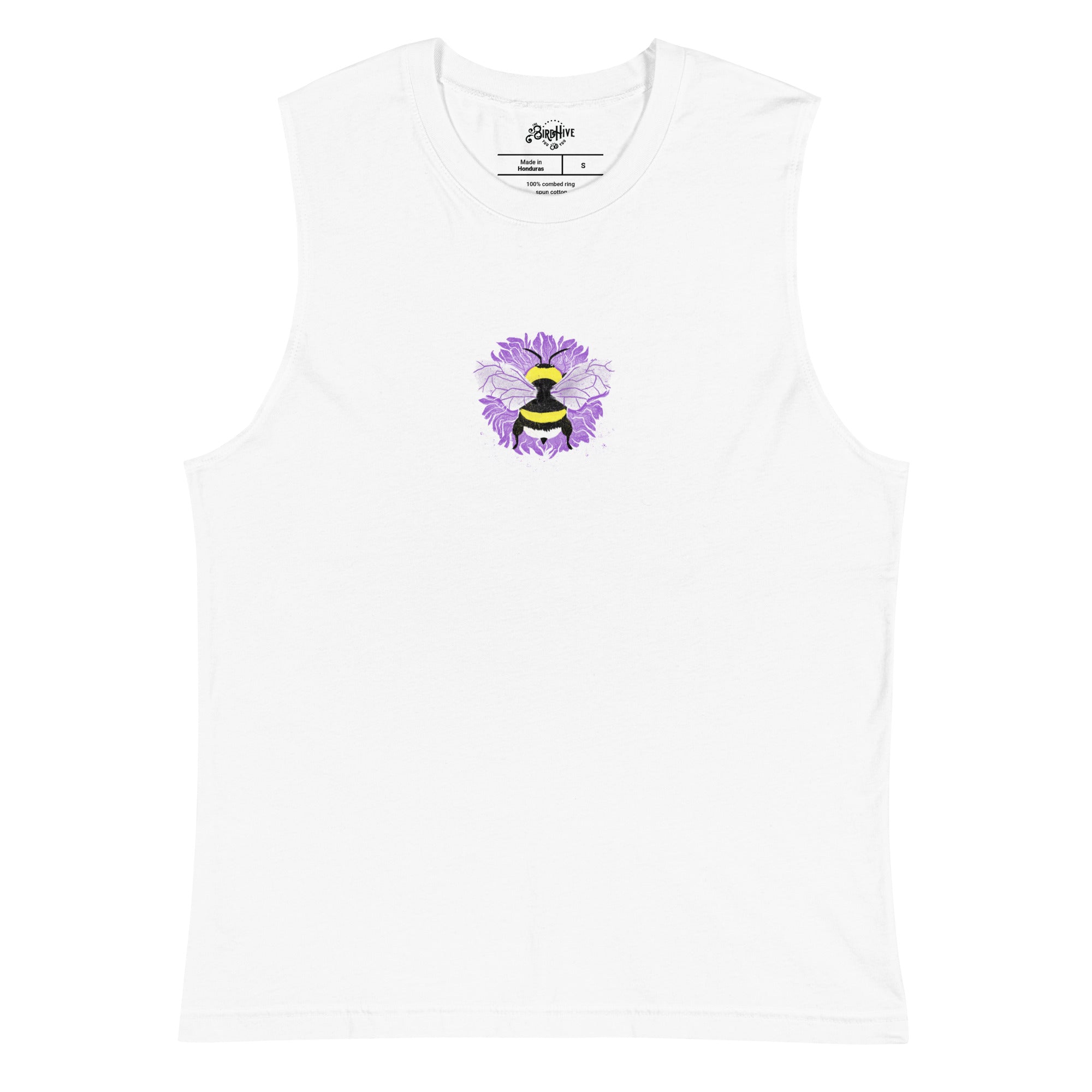 "EnBEE" in pride colors on white Sleeveless Shirt