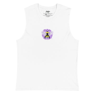 "EnBEE" in pride colors on white Sleeveless Shirt