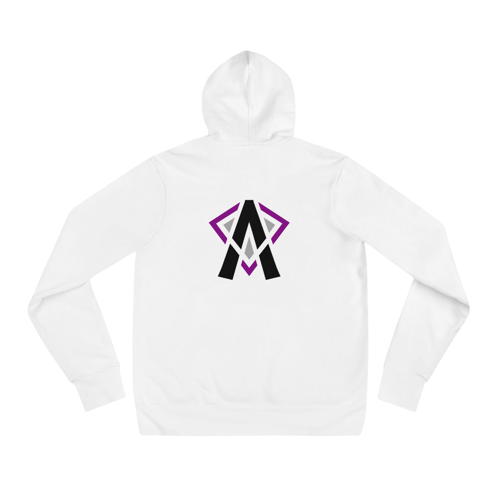 "Ace of Diamonds" in White Unisex hoodie