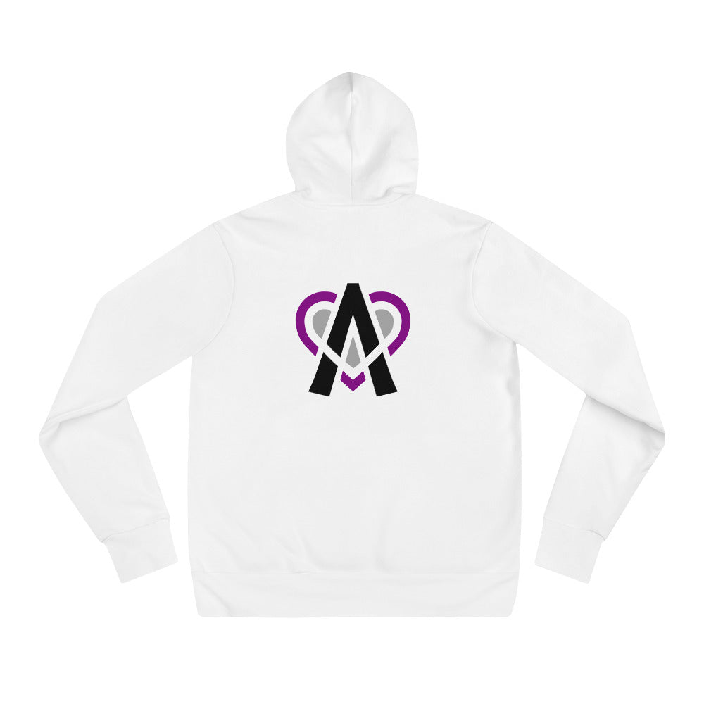 "Ace of HEarts" In White Unisex hoodie