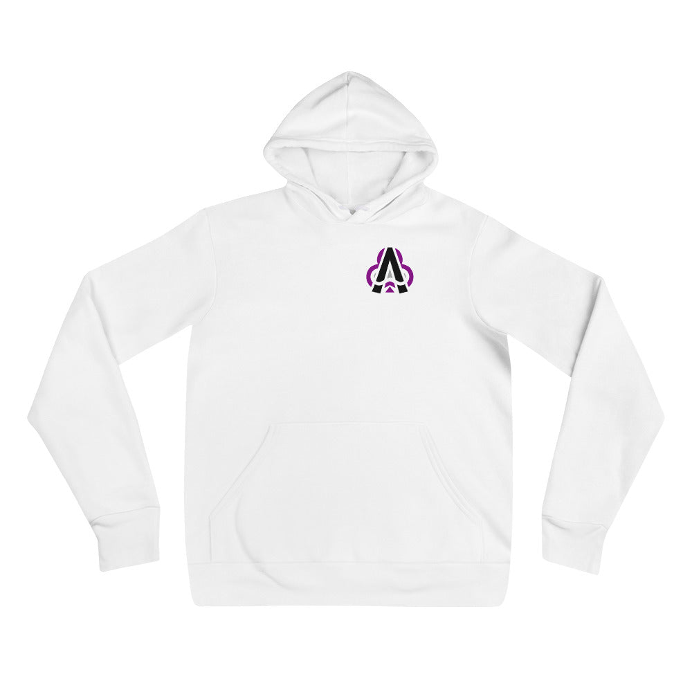 "Ace of Clubs" in White Unisex hoodie