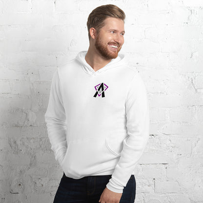 "Ace of Diamonds" in White Unisex hoodie