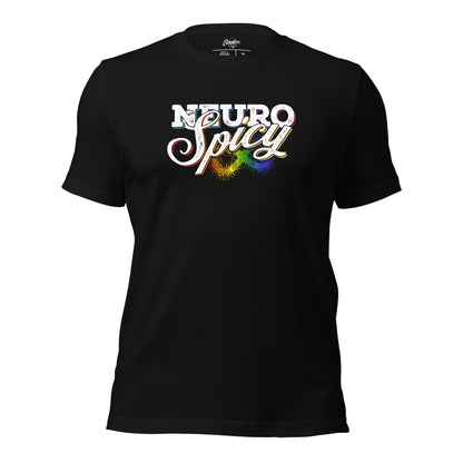 "Neuro-Spicy" on black Unisex t-shirt