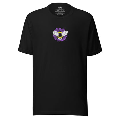 "EnBEE" in pride colors on a black Unisex t-shirt