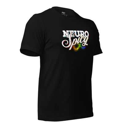 "Neuro-Spicy" on black Unisex t-shirt