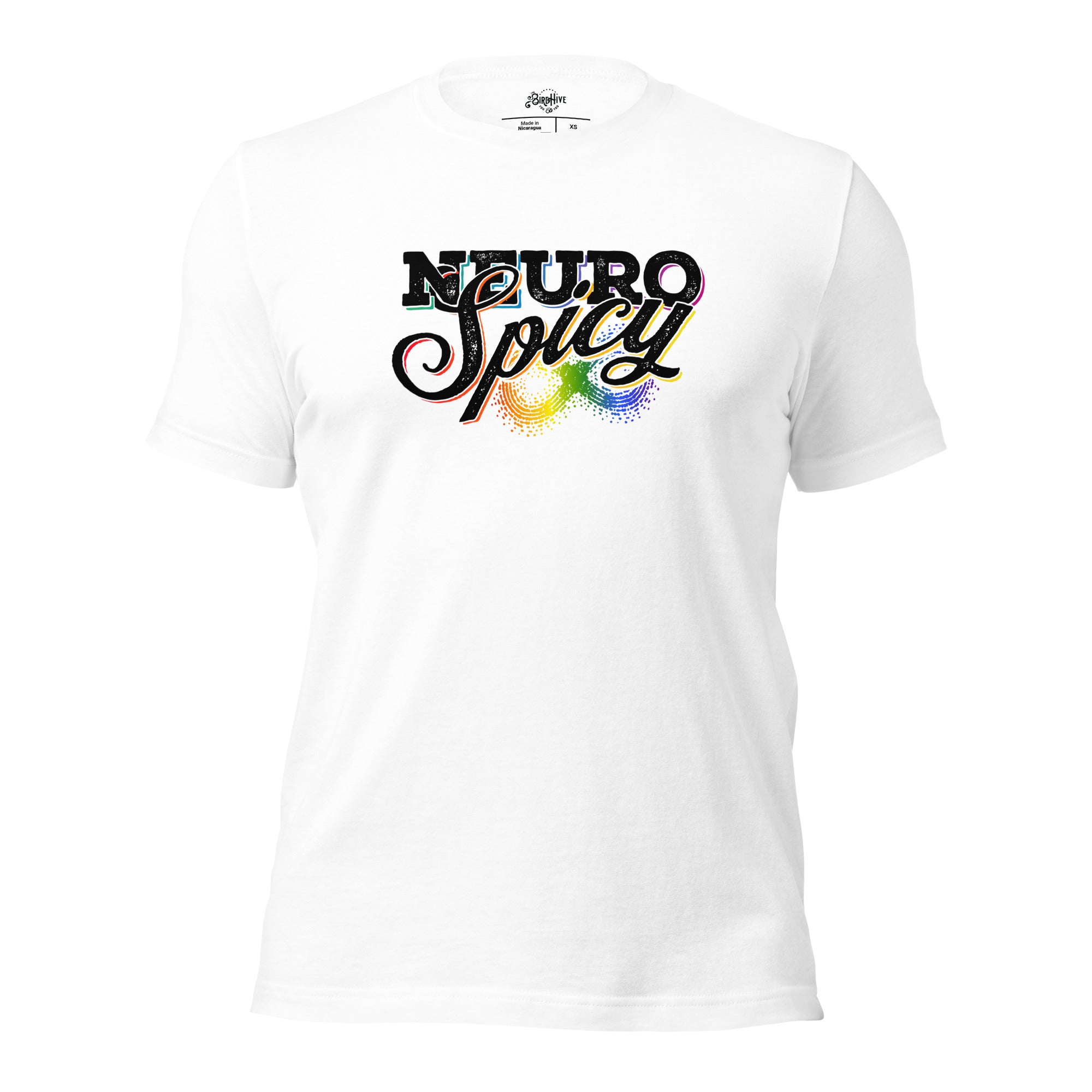 "Neuro-Spicy" on white Unisex t-shirt