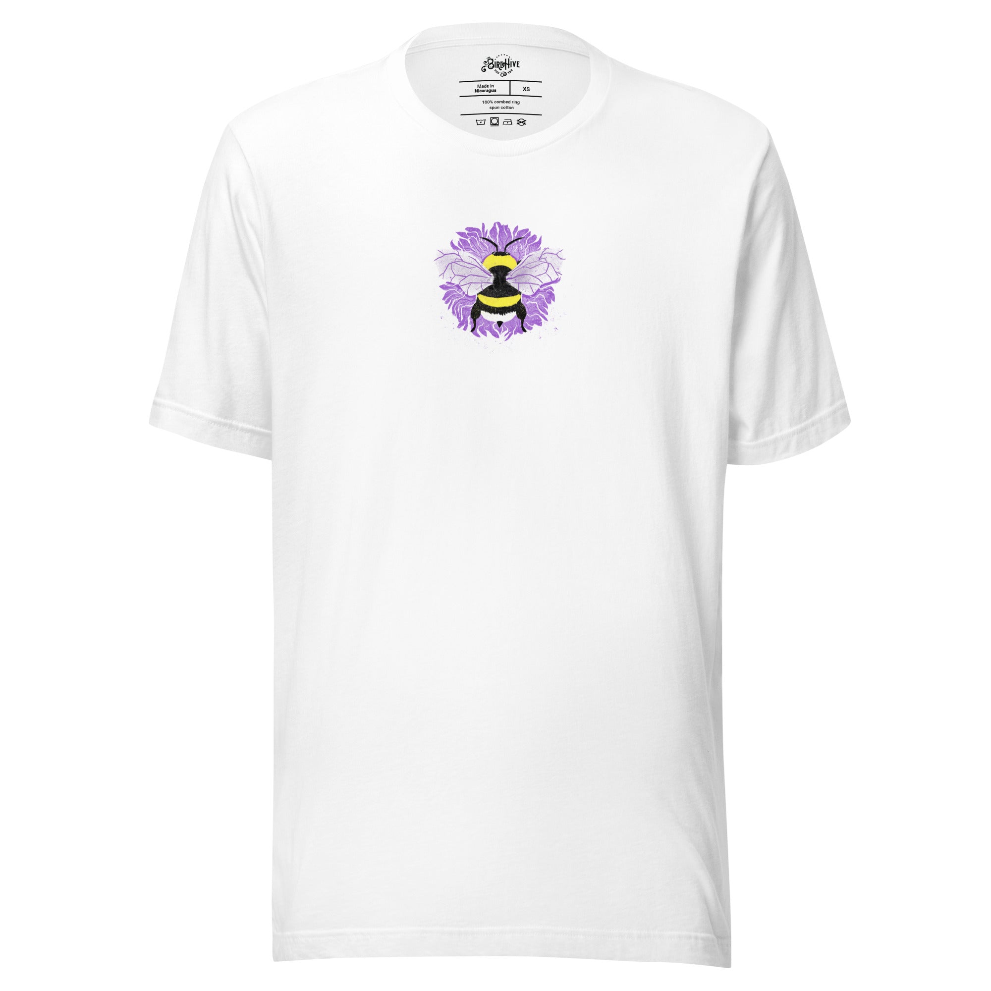 "EnBEE" in pride colors on white Unisex t-shirt