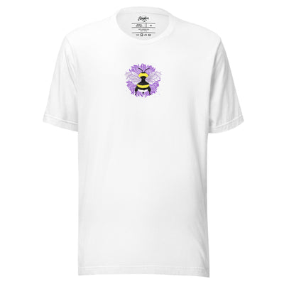 "EnBEE" in pride colors on white Unisex t-shirt