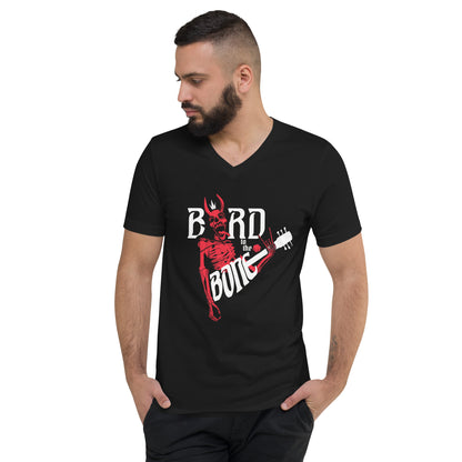 "Bard to the Bone" Heavy Metal Unisex Short Sleeve V-Neck T-Shirt