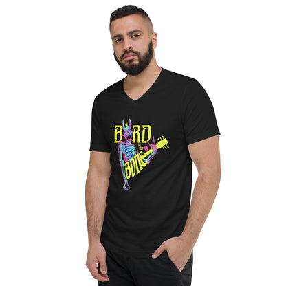 "Bard to the Bone" Pulp Color Unisex Short Sleeve V-Neck T-Shirt