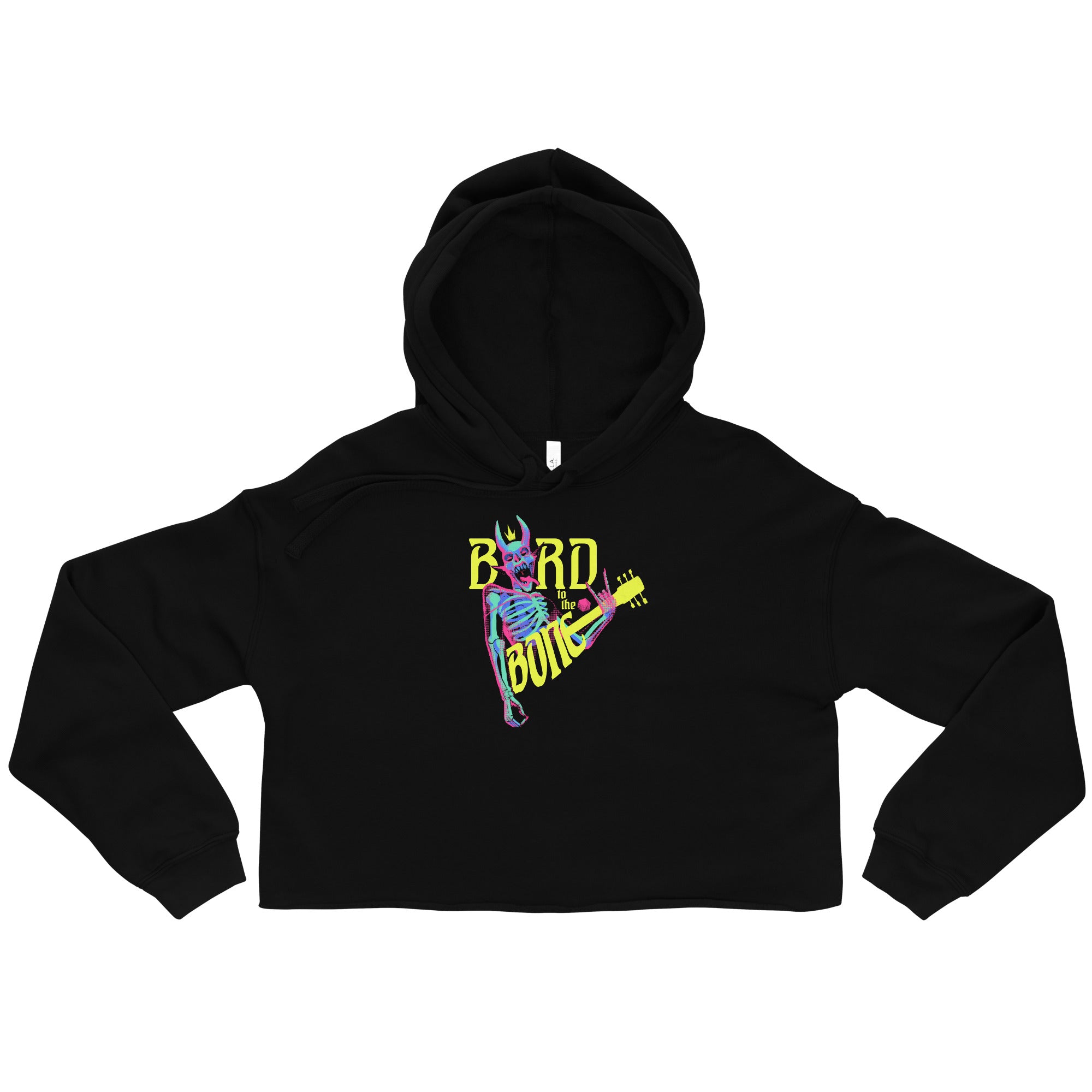 "Bard to the Bone" Pulp Color Crop Hoodie