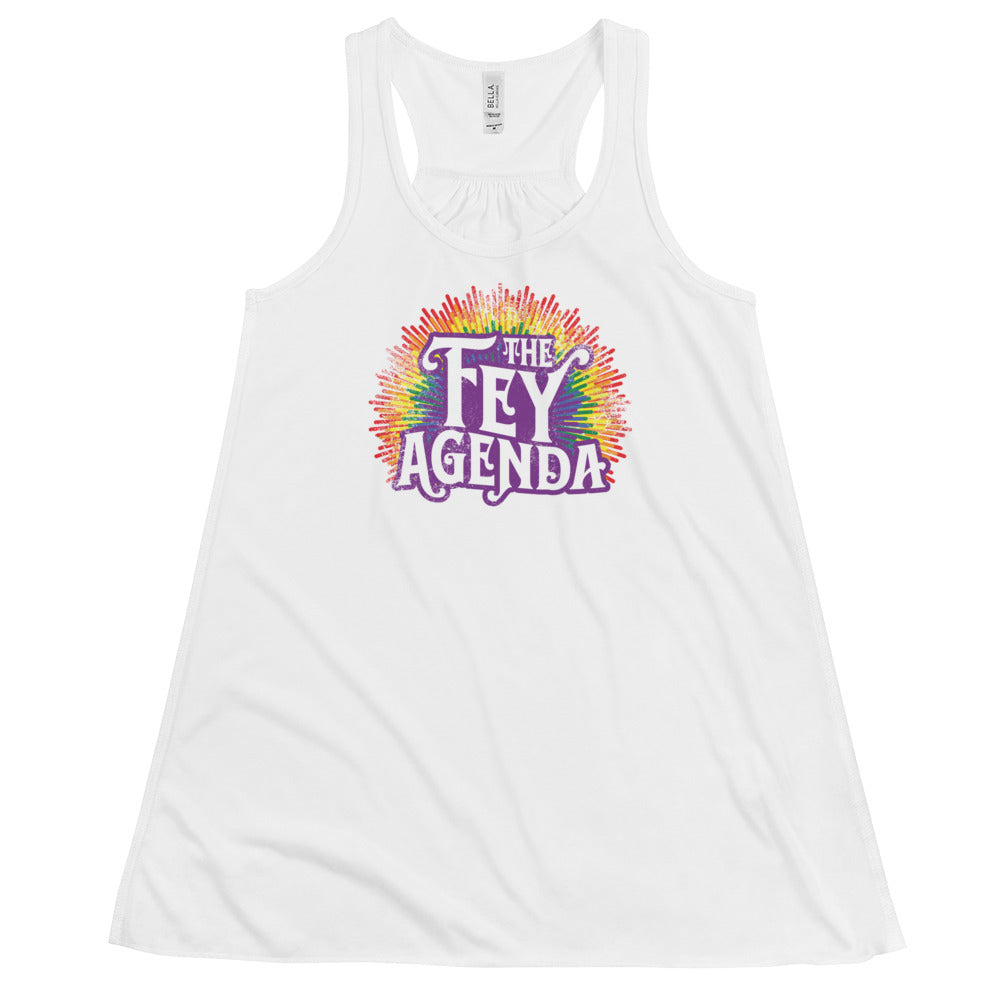 "The Fey Agenda" Fem Flowy Racerback Tank