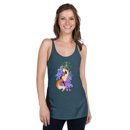 "Happy Foxglove" Fem Racerback Tank