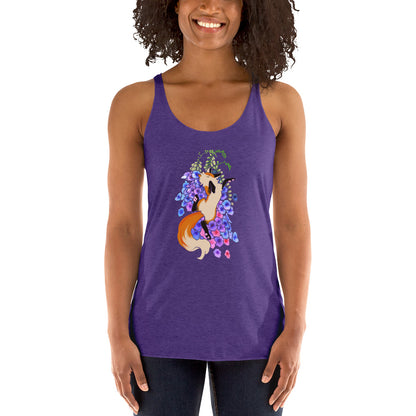 "Happy Foxglove" Fem Racerback Tank