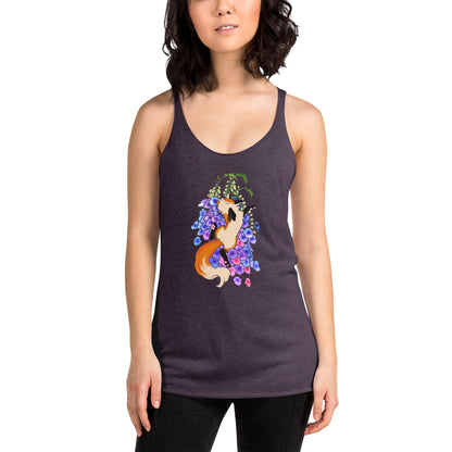 "Happy Foxglove" Fem Racerback Tank