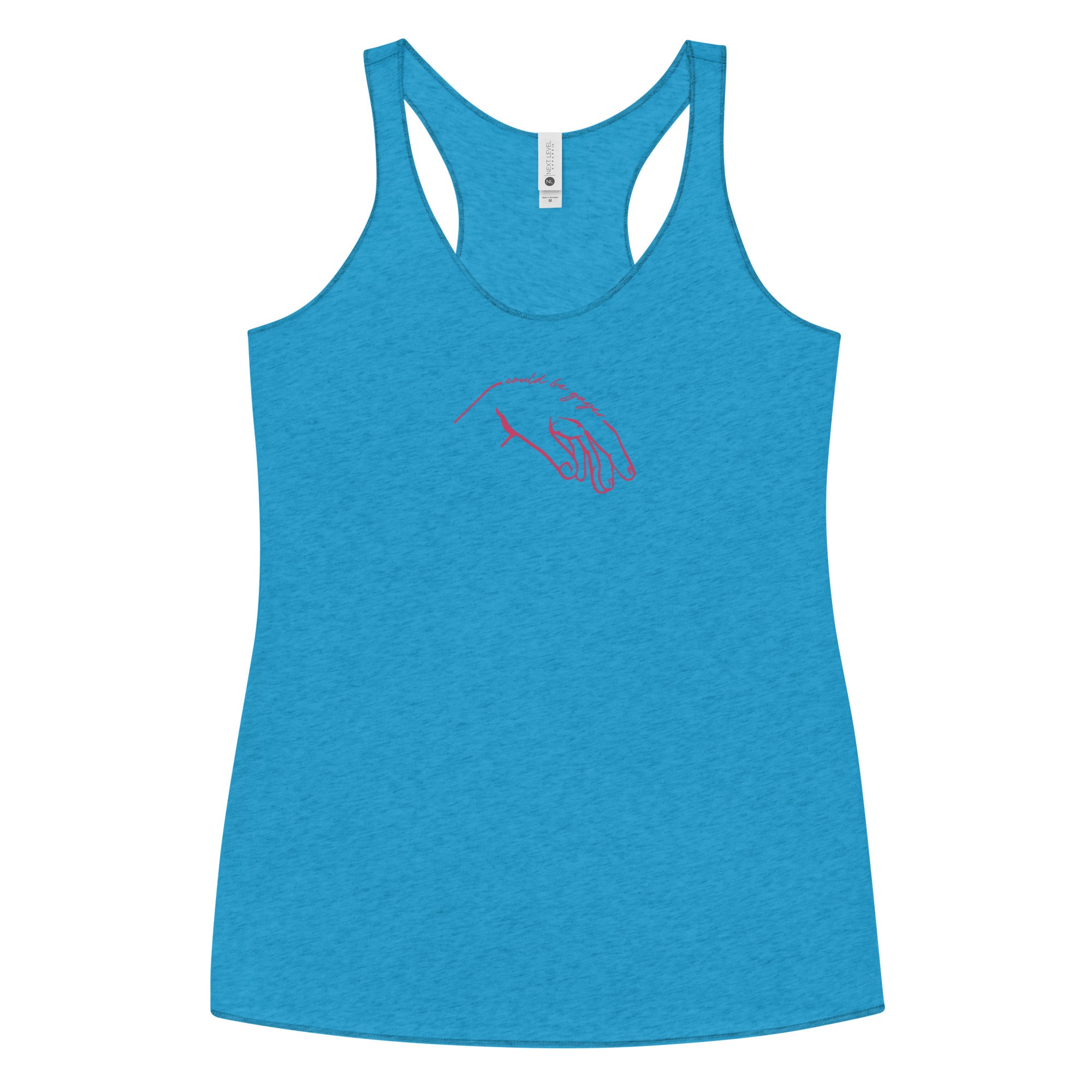 "could be gayer" Fem Racerback Tank