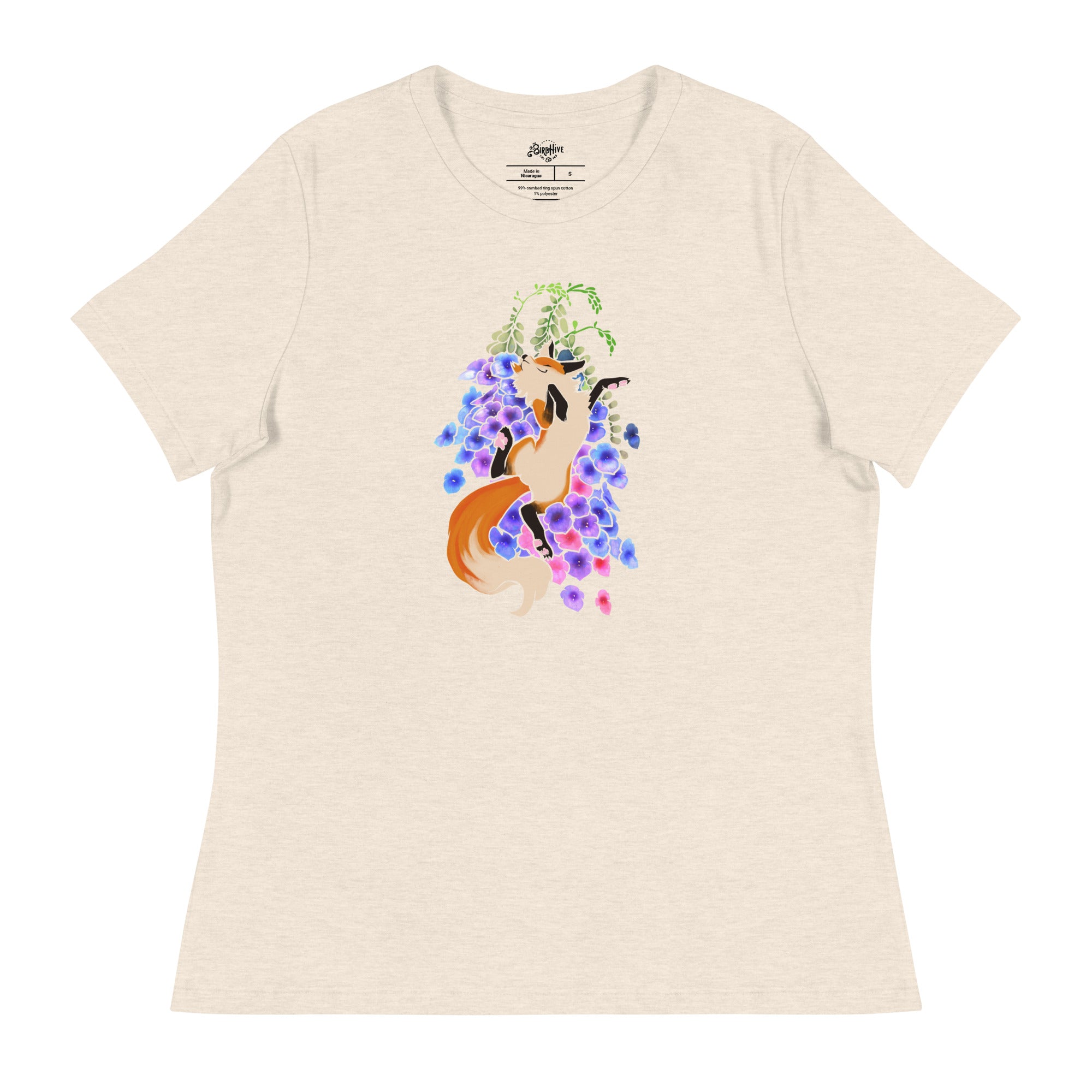 "Happy Foxglove" Fem Relaxed T-Shirt