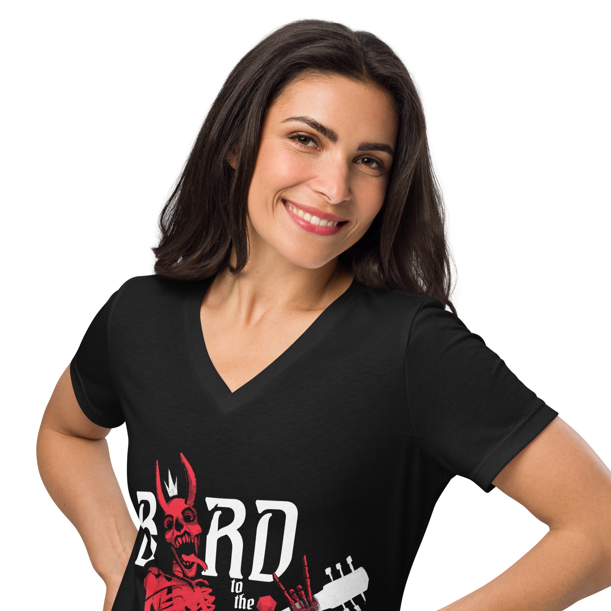 "Bard to the Bone" Heavy Metal Fem relaxed v-neck t-shirt