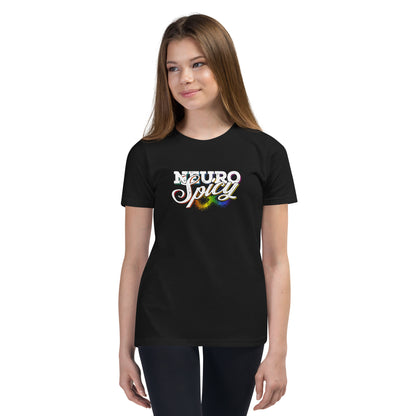 Youth: "Neuro Spicy" on black Short Sleeve T-Shirt