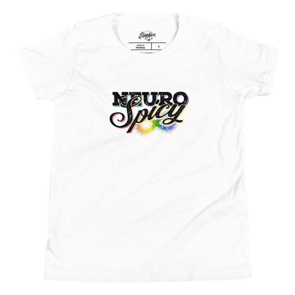 Youth: "Neuro Spicy" on white Short Sleeve T-Shirt