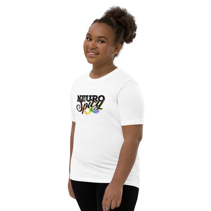 Youth: "Neuro Spicy" on white Short Sleeve T-Shirt